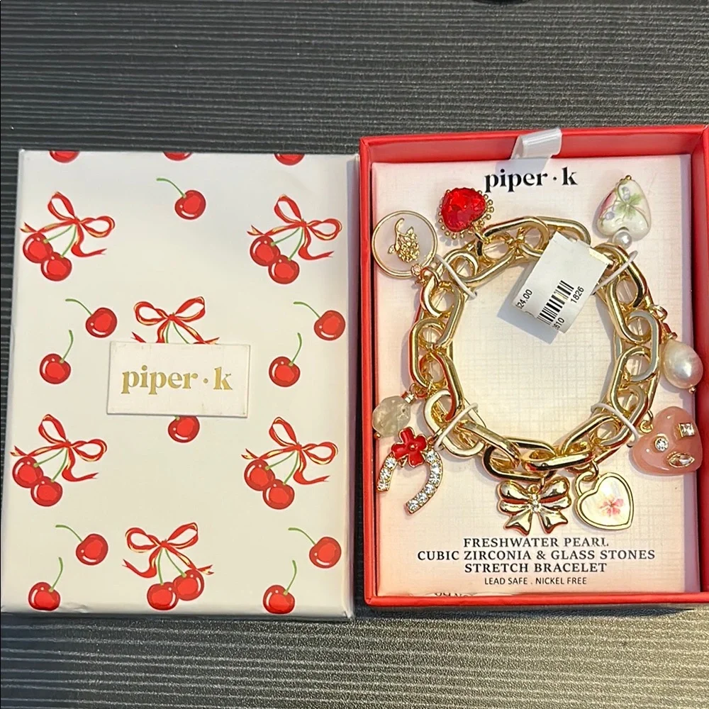 Piper K Gold Charm Bracelet - Picture 4 of 4